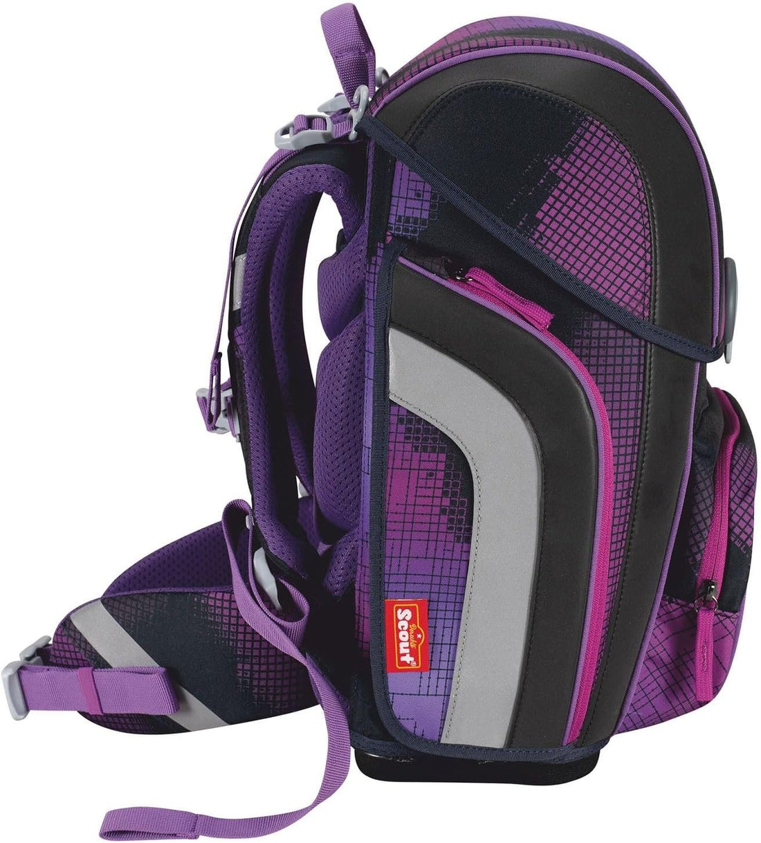 Schulrucksack Genius Set 5tlg. Pixel Pink Thumbnail 